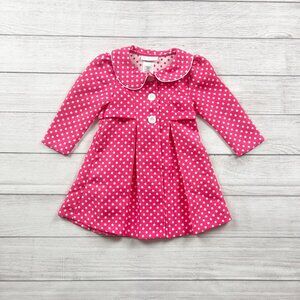 Bonnie Baby Polkadot Pleated Collar Pea Coat